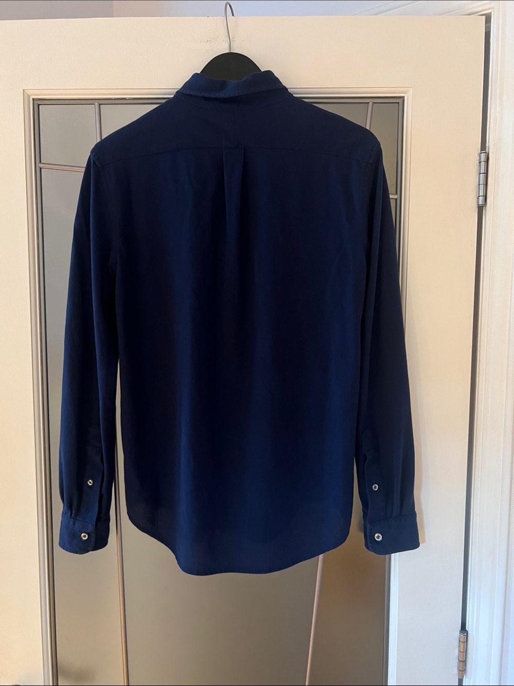 Ralph Lauren Oxford Knit Button Down Shirt Long Sleeve Navy Small 100% Cotton - Picture 4 of 7
